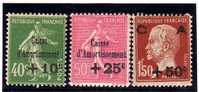 FRANCE: TP N° 253/255 ** - 1927-31 Caisse D'Amortissement