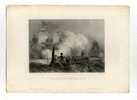 - NAPOLEON ESSUYANT LE FEU D´UNE FREGATE ANGLAISE . GRAVURE SUR ACIER DU XIXe S. - Boats