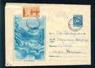 Uba Bulgaria PSE Stationery 1966 Peak MALIOVITZA Winter Mountain RILA HUT Stamp HOTEL / Coat Of Arms /5933 - Hostelería - Horesca