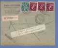 678A+691 Op Aangetekende Brief Met Stempel ST-GILLIS (Brussel) Naar VILVOORDE Met Strooje "Retour"...... - 1936-1957 Offener Kragen