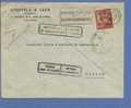 762 Op Brief Met Stempel ANTWERPEN, Naar MERXEM Met Stempel RETOUR / INCONNU..... - 1948 Exportation