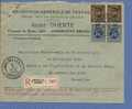 285+341 Op Aangetekende Brief Met Stempel BRUXELLES / BRUSSEL 1 - 1931-1934 Képi
