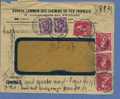 422+428 Op Brief Met Stempel BRUSSEL, Met Stempel REMBOURSEMENT / TERUGBETALING (883,35 Fr.) - 1936-1957 Open Kraag