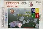 Swan Goose Bird,China 1999 Jiangxi Post Business Advertising Postal Stationery Card - Gänsevögel