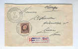 Lettre RECO TP Montenez 5 F No 218 BRUXELLES Expo Phila 1924 Vers La Suisse  --  7/222 - 1921-1925 Kleine Montenez