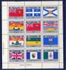 Kanada  Mi. N°   731/42 ** Kleinbogen, Flaggen Der Kanadischen Provinzen Und Territorien - Blocs-feuillets