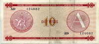 Cuba 10 Pesos Cerificat D´échange International Série A (1985) TTB+ PFX4 PAYPAL ATTENDRE / WAITING - Cuba