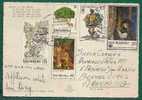 SAN MARINO - PROFUSE FRANKING POSTCARD -The Second Tower By Night- 5 Stamps To BUENOS AIRES - Other & Unclassified