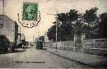 95 BEZONS Rue D'Argenteuil  Superbe Avec Tramway  1909 - Bezons