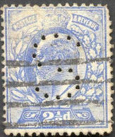 Pays : 200,1 (G-B) Yvert Et Tellier N° :   110 (o)  Perfin / Perforé - Perforadas