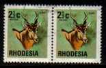 RHODESIA  Scott: #  329  VF USED  Pair - Rhodesia (1964-1980)