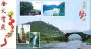 Tower Nanhuashan Waterfall  Pre-stamped Postcard, Postal Stationery - Sonstige & Ohne Zuordnung