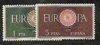 EUROPA-CEPT - SPAIN 1960 - Yvert # 975/6 - MLH - 1960