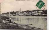 95 BEAUMONT SUR OISE Panorama  Beau Plan Animé Avec Barques Et Pêcheur - Beaumont Sur Oise