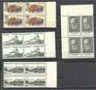 CZECHOSLOVAKIA, 4 DIFFERENT EXPERIMENTAL PRINTS, ALL NEVER HINGED BLOCKS OF 4 **! - Sonstige & Ohne Zuordnung