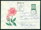Ubh Bulgaria PSE Stationery 1972 Flora Flower ROSE Special Seal / Coat Of Arms / 4742 - Rosas