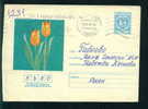 Ubk Bulgaria PSE Stationery 1975 Flora Flawers TULIPS , Seal ZIP Code PROPAGANDA / Coat Of Arms /3697 - Codice Postale