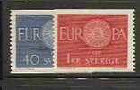 EUROPA-CEPT - SWEDEN 1960 - Yvert # 454/5 - MLH - 1960