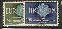 EUROPA-CEPT - TURKEY 1960 - Yvert # 1567/8 - MLH - 1960