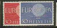 EUROPA-CEPT - SWITZERLAND 1960 - Yvert # 666/7 - MLH - 1960