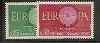 EUROPA-CEPT - FRANCE 1960 - Yvert # 1266/7 - MLH - 1960