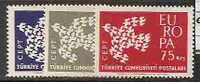 EUROPA-CEPT - TURKEY 1961 - DOVE FLYING - Yvert # 1599/1601 - MLH - 1961