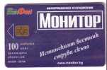 MONITOR   ( Bulgaria - Bulfon Chip Card ) - Tirage 30.000 Ex. ( See Scan For Condition ) - Bulgarije