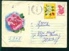 Ubw Bulgaria PSE Stationery 1978 Flora Flowers ROSE Stamp Weissdorn (Crataegus Oxyacantha) / Roses / 3751 - Rose