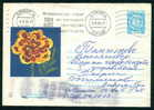 Ubm Bulgaria PSE Stationery 1974 Flowers ZINNIA Seal NATIONAL COSTUMES DANCE MUSIC / Coat Of Arms /4728 - Baile