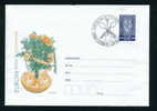 D906 Bulgaria PSE Stationery 2005 EUROPA GASTRONOMY, ROUND LOAF ROSE TREE Special Seal /Animals LION - Rose