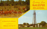 GREETINGS FROM MCALESTER / ROUND UP / OIL WELL - Altri & Non Classificati