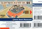 AUSTRALIA $5  NESCAFE  AD CARD  CAR COMPETITION  CHIP  CODE : 99/10N ED.07/01 READ DESCRIPTION !! - Australia