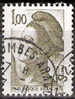 Timbre France Y&T N°2185 (01) Obl. Liberté De Gandon. 1 F. 00. Olive Foncé. Cote 0.30 € - 1982-1990 Liberty Of Gandon