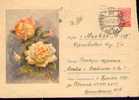 Entier Postal Enveloppe Russe Sur Les Roses (4) - Rose