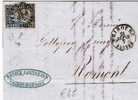 CH026/- SCHWEIZ - Strubel 10 Rp., Guter Schnitt, Fribourg 1862 - Storia Postale