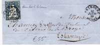 CH030- SCHWEIZ -/Strubel 10 Rp., Guter Schnitt, Fribourg 1860 - Briefe U. Dokumente