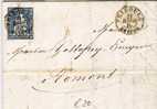 CH034/- SCHWEIZ -Strubel 10 Rp., Guter Schnitt, Fribourg 1860 - Storia Postale