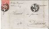 CH037/ - SCHWEIZ - Strubel 15 Rp. Dickes Papier, Vollrandig, Basel 1859 - Cartas & Documentos