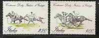 SPORTS - HORSE RAICING - ITALIAN DERBY - ITALY - ITALIA - 1984 - Yvert # 1621/2 - Sassone # 1683/4 -  MNH - Hípica