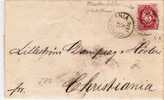 N076/ - NORWEGEN - Posthorn 3 Sk., Facit 18b, Auf Ortsbrief Christiania 1876, Plate Flaw (Plattenfehler) - Covers & Documents
