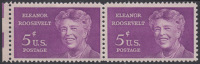 !a! USA Sc# 1236 MNH Horiz.PAIR W/ Left Margin - Eleanor Roosevelt - Neufs