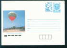 Uco+cq Bulgaria PSE Stationery 1991 GOLDEN SANDS Black Sea Resort GAS BALLOON , FLAG , Post Dove Mint/6413 - Other (Air)