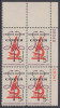 !a! USA Sc# 1263 MNH PLATEBLOCK (UR/28048) - Crusade Against Cancer - Ongebruikt