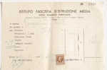 RICEVUTA PAGAMENTO Istituto Fascista Di Istruzione Media Con Bollo 1938 - Fiscale Zegels