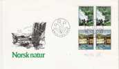 N139/- NORWEGEN -  Natur 1979, 2 Paare, Entwertet Mit Blumenstpl. Am 1.-Tag - Lettres & Documents