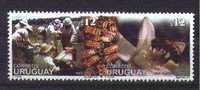 URUGUAY STAMP MNH  Insects Bee On Flower - Abejas
