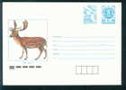 Uco+cq Bulgaria PSE Stationery 1991 Animals DEER  Mint / Post Dove Mint/6360 - Gibier