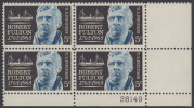 !a! USA Sc# 1270 MNH PLATEBLOCK (LR/28149) - Robert Fulton - Nuovi