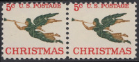 !a! USA Sc# 1276 MNH Horiz.PAIR  (Gum Slightly Damaged) - Christmas: Angel With Trumpet - Nuovi