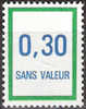 Timbre France Fictif Y&T N°F224** Année 1979.et 1980  0,30. Vert Et Bleu. Cote 1,00 € - Finti